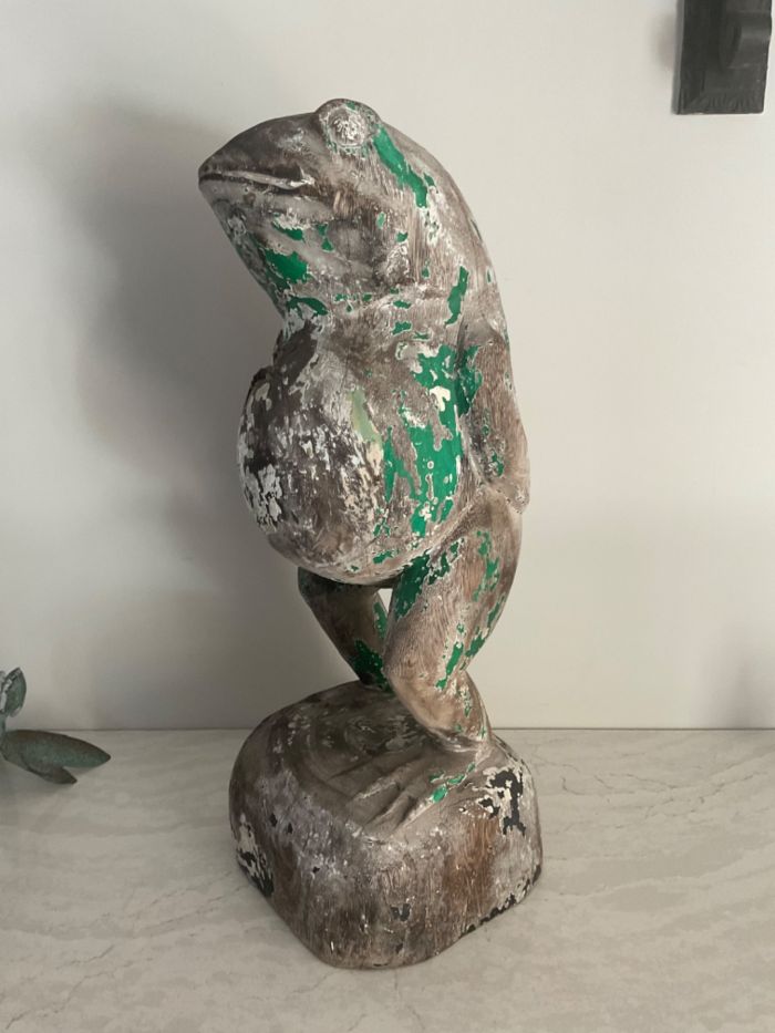 アメリカ　folk art ヴィンテージ　木製彫刻 約15cm アメリカ folk art ヴィンテージ 木製彫刻 約15cm アメリカ folk