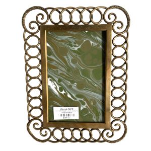 English Brass Wire Loop Picture Frame Circa 1910