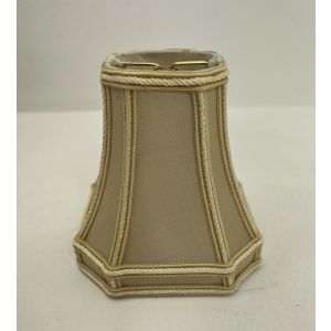 Cut Corner Square Lampshade with Gallery 3x3-5.5x5.5-6 Sand