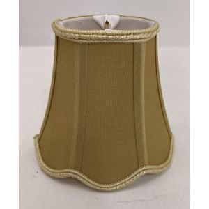 Scalloped Oval Bell Lampshade 2.5x3-4.25x5.25-4.5 Gold