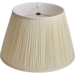 Black Washer Pleated Lampshade - Egg Pure Silk