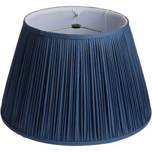 Black Washer Pleated Lampshade - Stone Linen