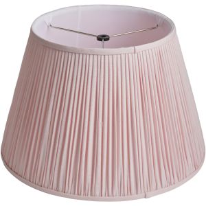 Black Washer Pleated Lampshade - Pink Linen