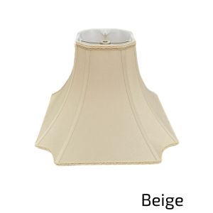 Inverted Square Bell Lampshade with Gimp Trim 4.5x4.5-11x11-9 Beige
