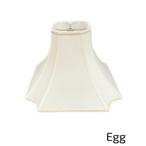 Inverted Square Bell Lampshade with Gimp Trim 6.5x6.5-19x19-14.5 Egg