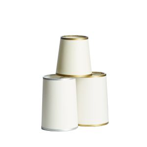 3.5 x 4 x 5.5 Cylinder Aquarelle Card Chandelier Lampshade with Gold or Silver Hand Painted Tape