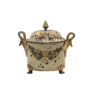 Antique Tea Caddy Cache Pot Original Paint