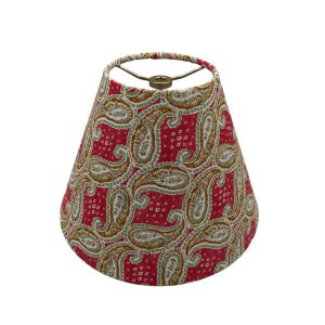 4.5 x 10 x 7.5 Red Paisley Empire Lampshade 