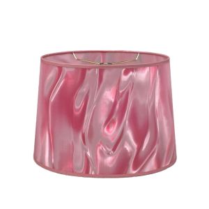 7x10 - 8x12 - 8.5 Tapered Oval Pink Vinyl Wave Swirl Lampshade