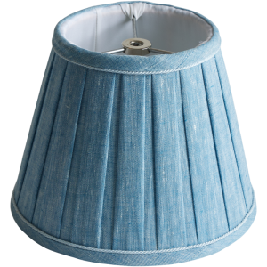 5 x 8 x 7 Empire Open Box Pleat Light Blue Yarn Dye Handkerchief Linen 