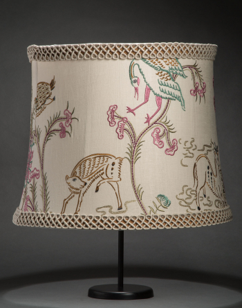 Crewel Embroidered Lampshade 